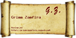 Grimm Zamfira névjegykártya